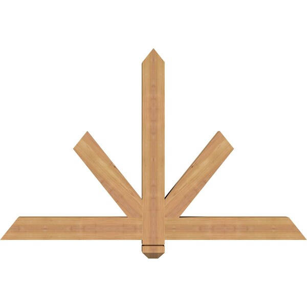 Ekena Millwork Kennewick Timber Gable Bracket, Western Red Cedar, 48"W x 30"H x 3 1/2"D x 3 1/2"F, 15/12 Pitch GBW048X30X0404KEN00SWR - main